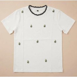 Remera Blanca de Algodón con estampa Palta Coquette | dosamores