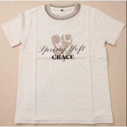 Remera Blanca de Algodón con estampa Flores Coquette | dosamores