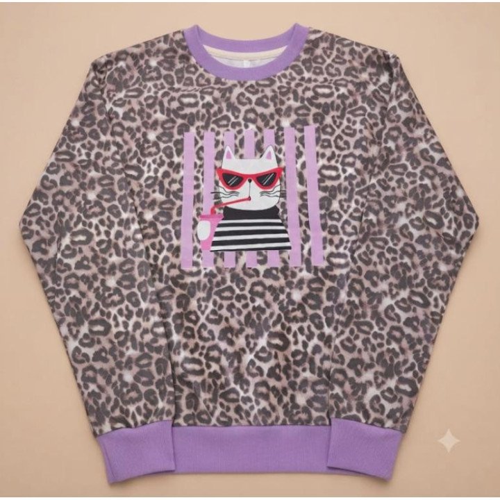 Buzo Animal Print Leopardo estampa Gato | Comprar Online