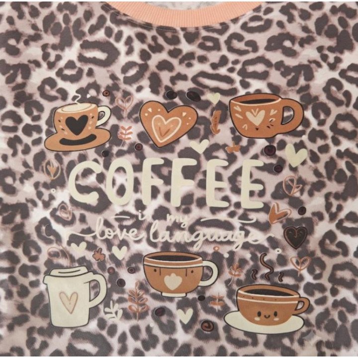 Buzo Animal Print Leopardo estampa Coffee | Comprar Online