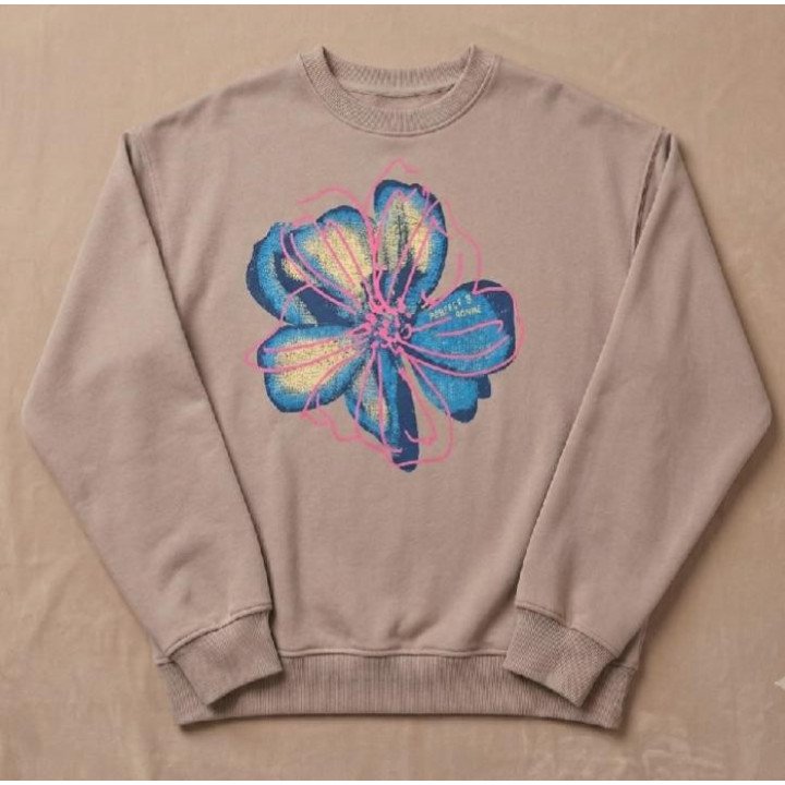 Buzo Flor Mujer Oversize Beige