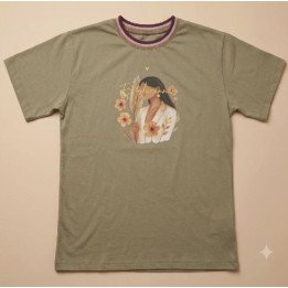 Remera Estampa Evolucionando Flores Algodón