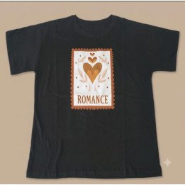Remera Estampa Romance Tipo Estampilla Corazón Algodón