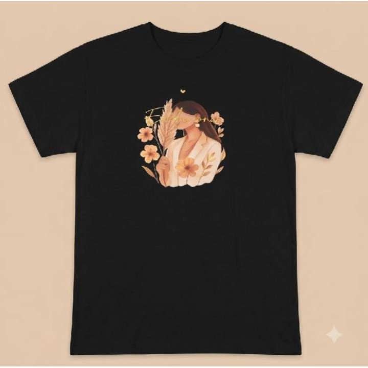 Remera Estampa Evolucionando Flores Algodón cuello simple