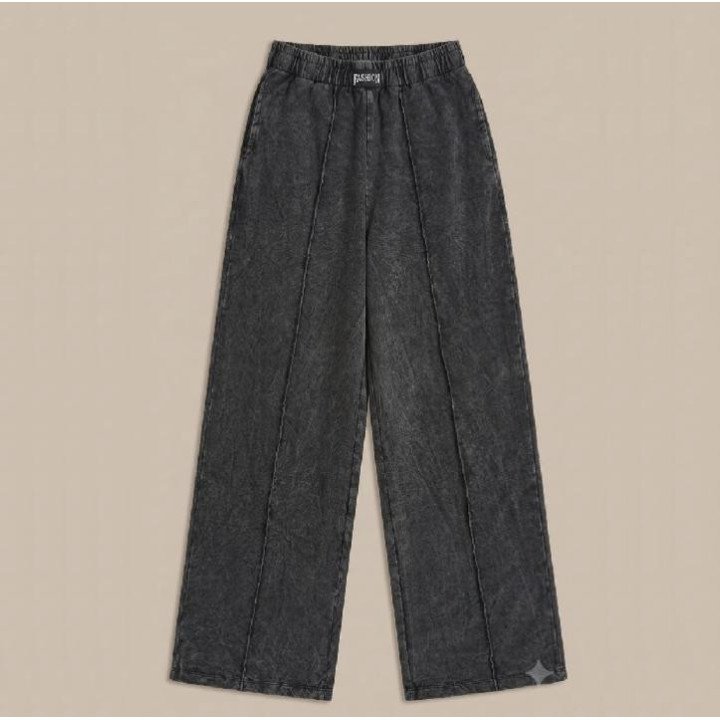 Pantalón Baggy Acid Wash Gris Oscuro | Ropa Streetwear Urbana