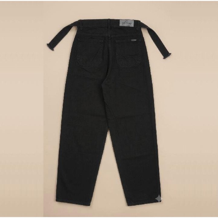 Pantalón Baggy Negro Utilitario | Ropa Urbana con Cinturón