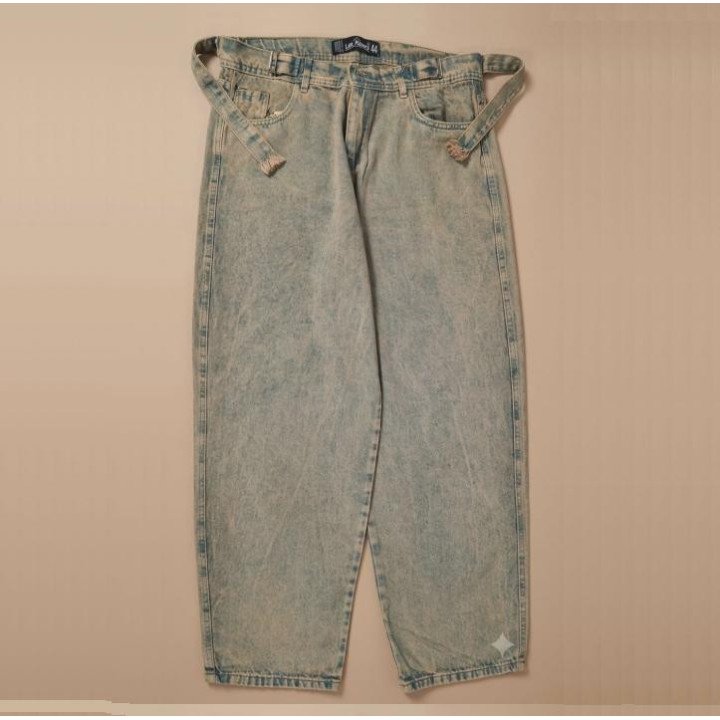Jeans Baggy Acid Wash Celeste | Pantalón Ancho Retro Streetwear