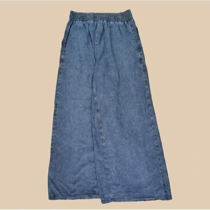 Pantalón Jeans Wide Leg Culotte Azul | Denim Urbano Holgado
