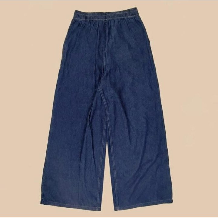 Pantalón Jeans Wide Leg Culotte Azul Oscuro | Ropa Urbana Ancha