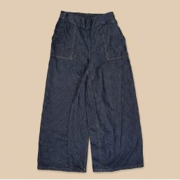 Pantalón Jeans Wide Leg Culotte Azul Oscuro | Ropa Urbana Ancha
