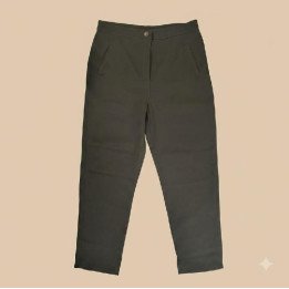 Pantalón Gabardina Recto Verde Militar | Moda Casual Urbana