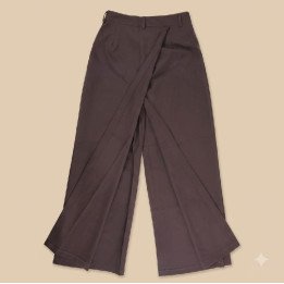 Pantalón Pollera Sastrero Marrón Chocolate | Diseño Híbrido Velo