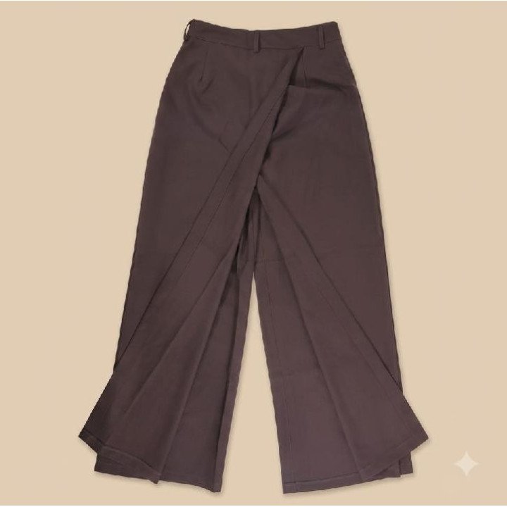 Pantalón Pollera Sastrero Marrón Chocolate | Diseño Híbrido Velo