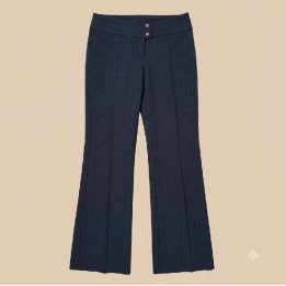 Pantalón Sastrero Bootcut Azul Marino | Raya Tiza Oficina