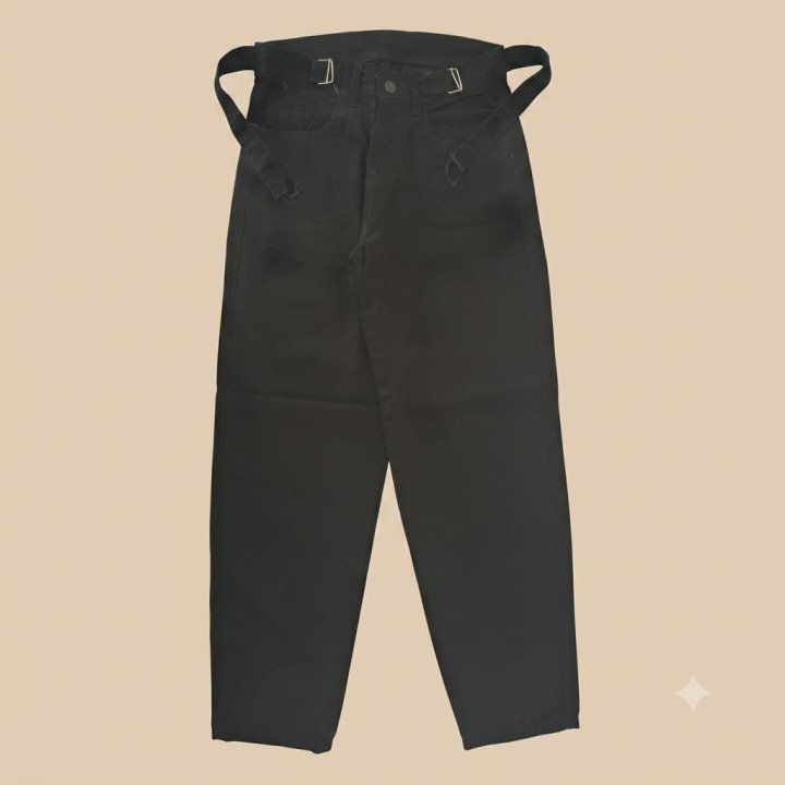 Pantalón Baggy Balloon Negro con Hebillas | Tienda Streetwear