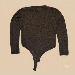 Body de Encaje Marrón Chocolate Manga Larga | Ropa Urbana